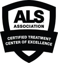 accreditation badge for ALS Association Certified Treatment Center of Excellence
