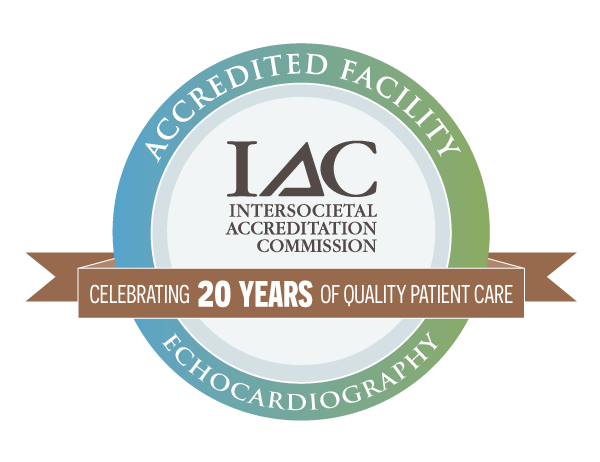 20-year Echocardiography Bronze Accreditation from the IAC