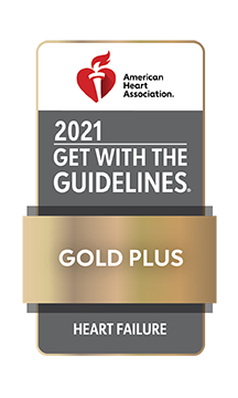 accreditation badge for Get With The Guidelines®  Heart Failure: Gold Plus