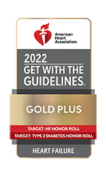 accreditation badge for Get With The Guidelines®  Heart Failure: Gold Plus