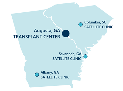 AU Health Transplant Service Locations